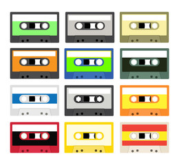 Obraz premium Vintage cassette tape collection