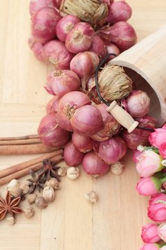 shallot - asia red onion for at cooking.