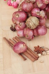 shallot - asia red onion for at cooking.