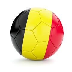 Obraz premium Soccer football ball with Belgium flag