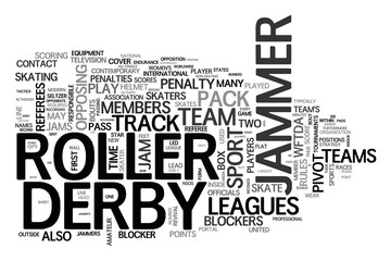 Roller Derby collage of word concepts