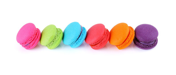Tasty macaron isolate on white background