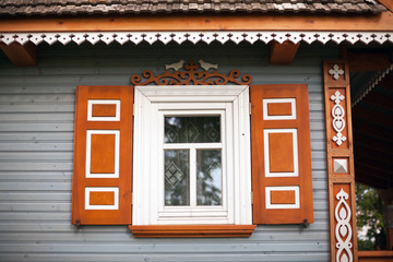 Fototapeta na wymiar Traditional wooden house, Poland