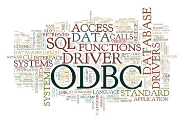 ODBC collage of word concepts