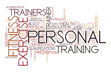Personal Training collage of word concepts