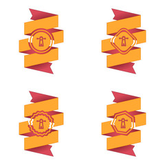 wstęga z ikoną wektor © vempireart