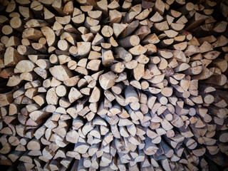 Holzstapel für Brennholz