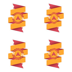 wstęga z ikoną wektor © vempireart