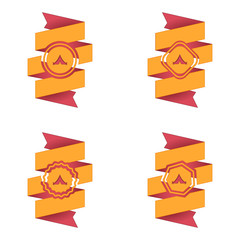 wstęga z ikoną wektor © vempireart