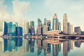Fototapeta na wymiar View of central Singapore
