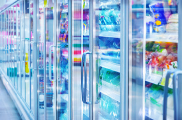 Refrigerator in the supermarket