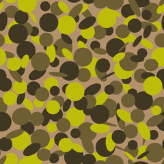 Seamless confetti pattern in camouflage colors