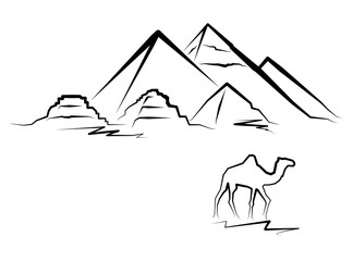 Piramidy - ilustracja