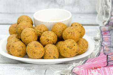 falafel served with the old orient ornaments