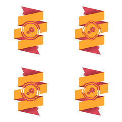 wstęga z ikoną wektor © vempireart