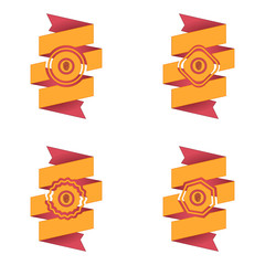 wstęga z ikoną wektor © vempireart