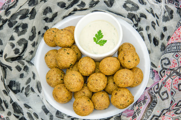 falafel served with the old orient ornaments