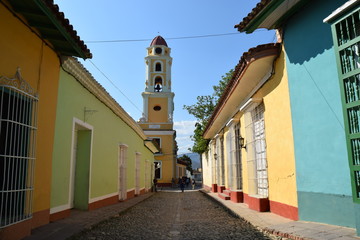 Glockenturm in Trinidads Altstadt