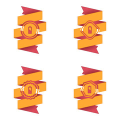 wstęga z ikoną wektor © vempireart