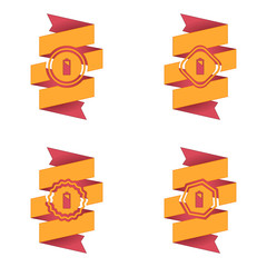 wstęga z ikoną wektor © vempireart