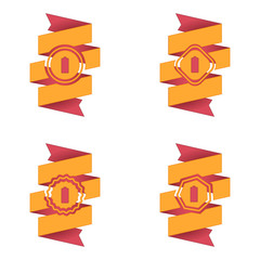 wstęga z ikoną wektor © vempireart