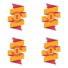 wstęga z ikoną wektor © vempireart