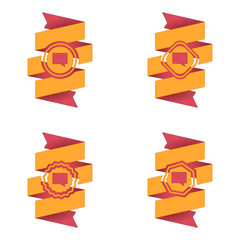 wstęga z ikoną wektor © vempireart