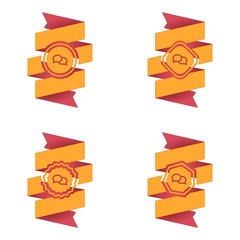 wstęga z ikoną wektor © vempireart