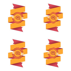 wstęga z ikoną wektor © vempireart