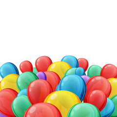 Colorful balloons background vector illustration.