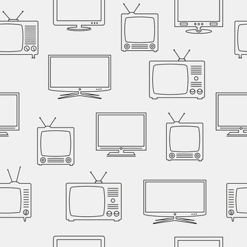 Vector seamless televisions pattern