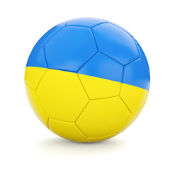 Fototapeta premium Soccer football ball with Ukraine flag