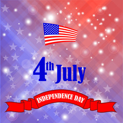 Independence Day of America. American Flag Starry Background.