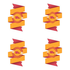 wstęga z ikoną wektor © vempireart