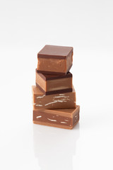 Stapel Schokopralinen, Nougat, Nougatpralinen, Schoko, Schokolad