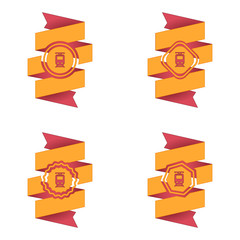 wstęga z ikoną wektor © vempireart