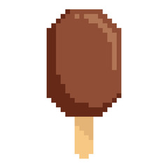 ice cream on a stick image in the style of pixel art