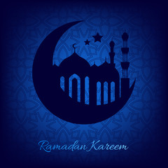 Ramadan kareem background design vector illustration.
