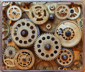 Abstract background with clockwork.