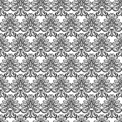 Fototapeta premium Vector damask seamless pattern element.