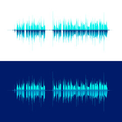 HQ Vector sound waves. Music waveform background. You can use in club, radio, pub, DJ show, party, concerts, recitals or the audio technology advertising background.