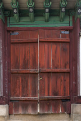 Architectural detail - Korean Tradition Wooden door, decoration