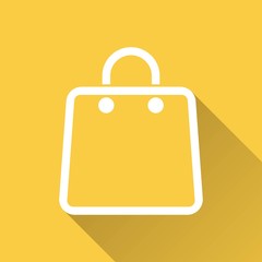 Shopping bag vector icon.