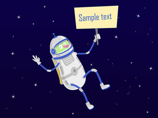 Astronaut character in space