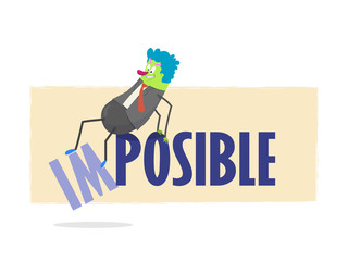 Im possible. spanish text "Im possible"