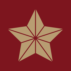 The star icon. Best and favorite, quality symbol. Flat