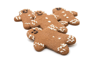 Christmas gingerbread man isolated