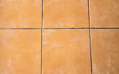 Beige floor tiles