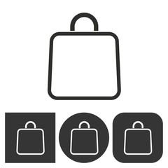 Shopping bag - vector icon.