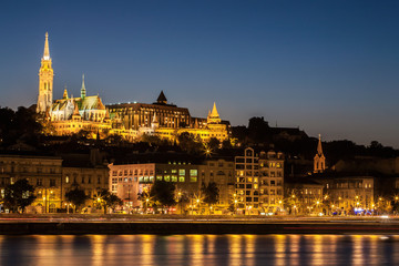 Fototapeta na wymiar View of the Fishermen's Bastion in Budapest